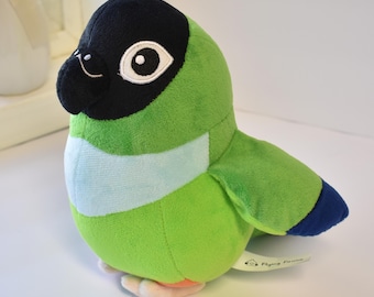 Nanday Parakeet Plush Bird Stuffed Animal Toys Gift for Bird Lovers who like Conures, 8 inches tall