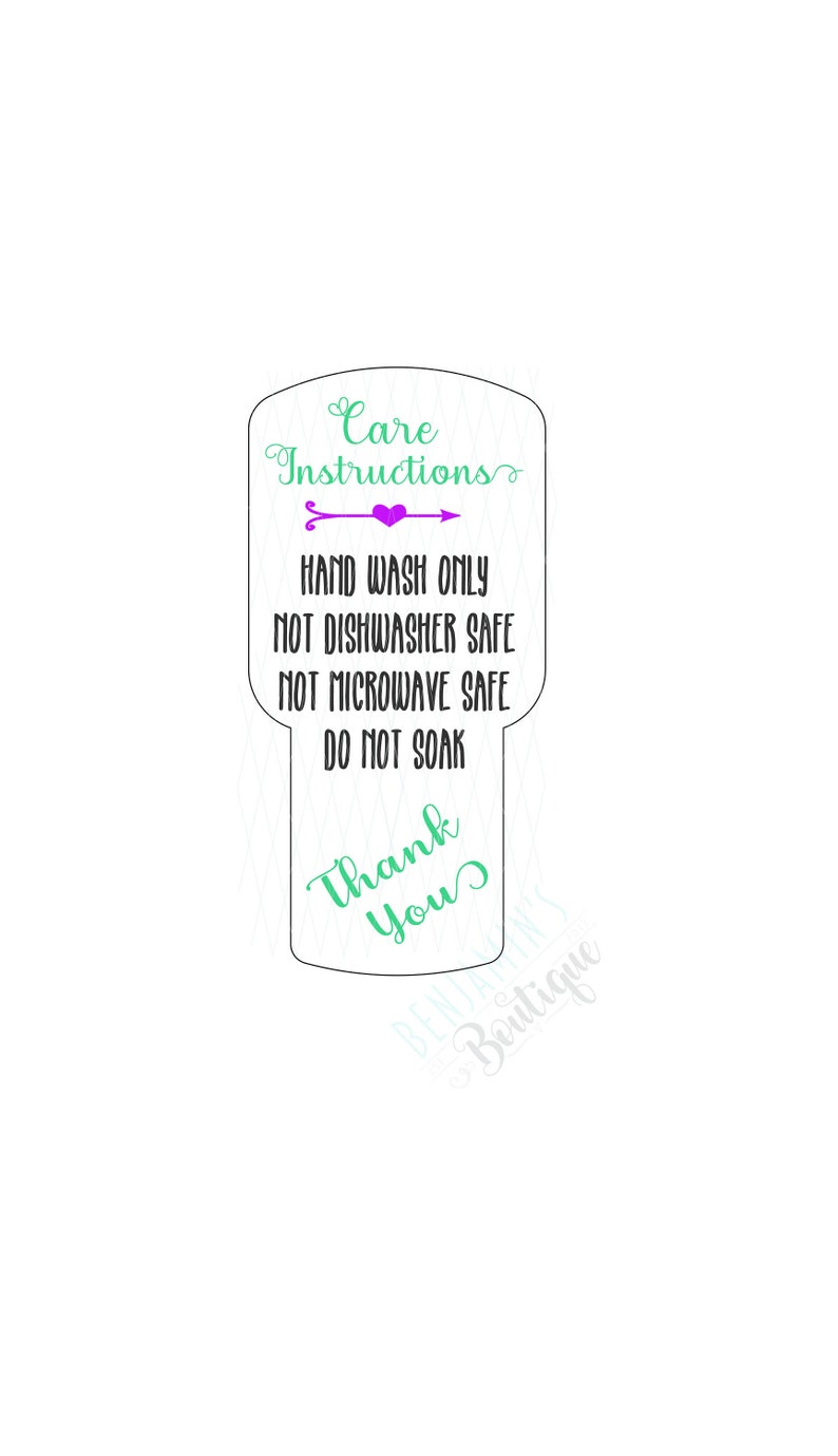 Download Art Collectibles Clip Art Png Ai Cutting File Tumbler Care Instructions Card Vector Vinyl Cut Print File For Silhouette Cricut Scan N Cut Svg