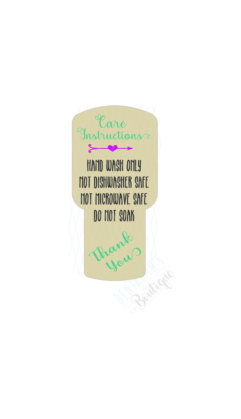 Download Png Ai Cutting File Tumbler Care Instructions Card Vector Vinyl Cut Print File For Silhouette Cricut Scan N Cut Svg Clip Art Art Collectibles
