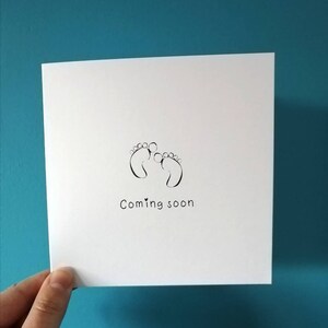 Personalized Pregnancy Announcement Card: Hand-Drawn Baby Shower Card