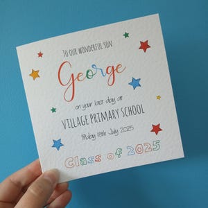 Personalized Year 6 Leavers Card: Class of 2025