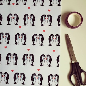 Penguin Gift Wrap, Penguins, cute penguin gift, penguin lover, penguins Wrapping Paper