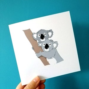 Koala card, koalas Card, koala couple, koala Birthday Card, Card For Her, Card For Him, Koala, Australian animal, koala Gift, Valentines day