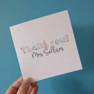 Personalized Teacher Thank You Card: 6x6 Square Card