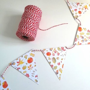 Autumn Bunting, Autumn Decor, halloween, hello autumn, autumn garland, party decorations, pumpkins, leaves, seasons, halloween decorations