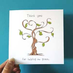 Merci de m’avoir aidé à grandir carte, carte de remerciement, personnalisé, impression de remerciement, cadeau d’enseignant, cadeau de remerciement d’école, cadeau de remerciement de l’école, garderie merci