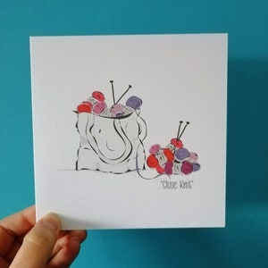 Knitting Card or print, print for mum, Personalised Knitting gift, Gifts for knitters, Craft Room Print, birthday gift, for her, gran, nan