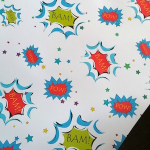 Super hero Gift Wrap, Superhero Birthday Gift Wrap, For Boy Girl Son Daughter Niece Nephew Wrapping Paper For Children&#39;s Kid&#39;s Birthday Gift