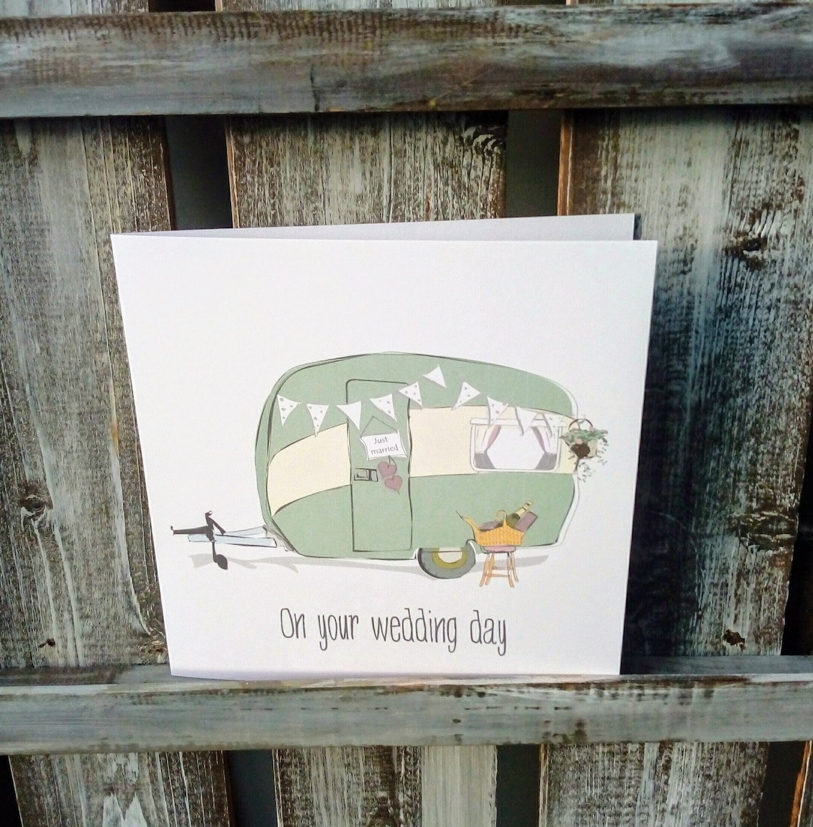 Wedding Card Wedding Caravan Card Bride and Groom Etsy