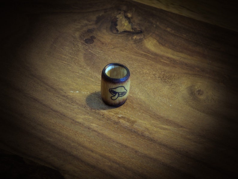 Dreadlock Beads with Mushroom Motif Dread Pearl Bamboo Bamboo Hippie Nature Alternative Rasta Boho