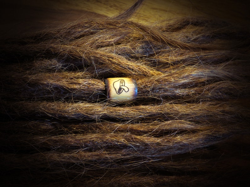 Dreadlock Beads with Mushroom Motif Dread Pearl Bamboo Bamboo Hippie Nature Alternative Rasta Boho