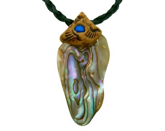 Abalone healing shell necklace natural  pendant.