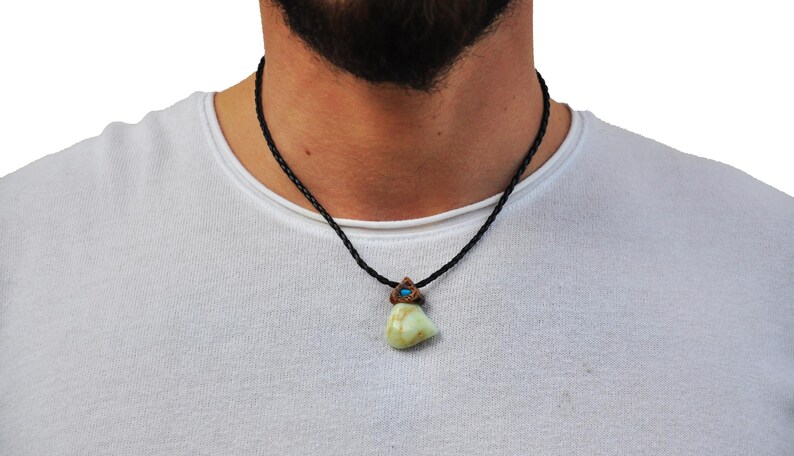 Chrysoprase crystals healing stone necklace natural gemstone pendant.