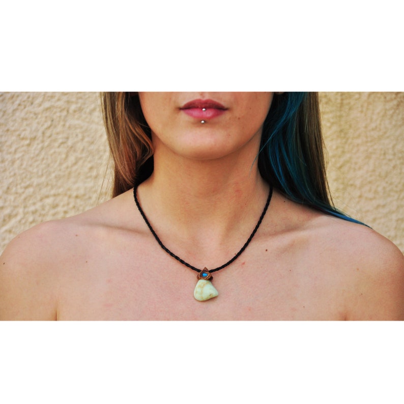 Chrysoprase crystals healing stone necklace natural gemstone pendant.