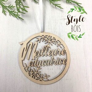educator gift, wooden ornament, Christmas ball, wooden Christmas ball, tree ornament, wooden Christmas decoration, Christmas tree, Christmas decoration, wood style