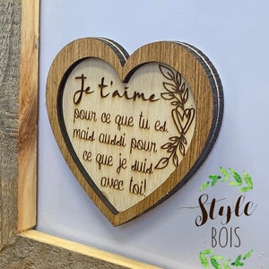 Love gift, Valentine's Day, Valentine's Day gift, love gift, friendship, friends gift, personalized magnet, engraved magnet, wood magnet, wood style