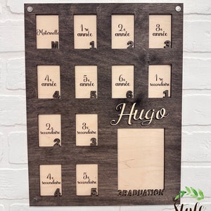 School photo frame, school journey, school photo souvenir, school photo sign, school photo frame, graduation photo, wood style