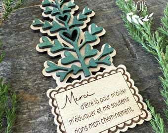 teacher gift, educator gift, French, Christmas gift, wooden ornament, wooden Christmas ball, tree ornament, Christmas decoration, wood style