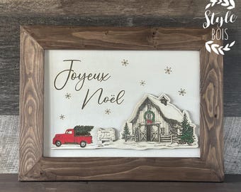 Christmas decorations, Christmas frames, wooden Christmas decorations, home decor, farmhouse decor, farmhouse Christmas, wooden decorations, wood style