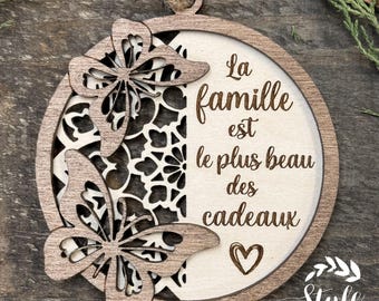 Butterfly ornament, wooden butterfly ornament, butterfly Christmas decoration, tree ornament, wooden Christmas decoration, Christmas tree, Christmas decoration, wooden style