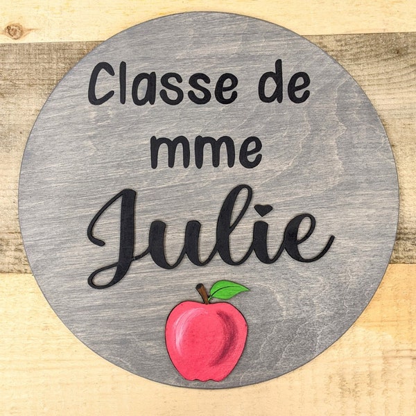 Teacher gift, class door plaque, class sign, door poster, wooden sign, hand painted, wood poster, panels, wood style