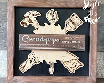 Garage, garage decor, gift for men, workshop decor, shop, wooden sign, laser engraving, wooden poster, wooden decorations, wood style