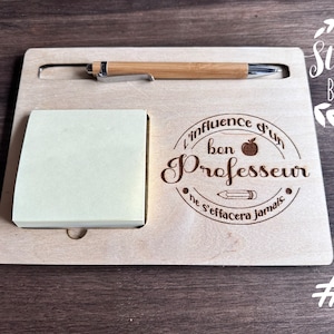 notebook, notepad, personalized notebook, wooden notepad, pencil holder, teacher gift, educator gift, school gift, wood style