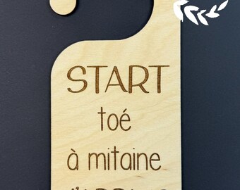 Naughty door hanger, couple humor, couple door sign, humorous door handle sign, door identification, laser engraving, wood style