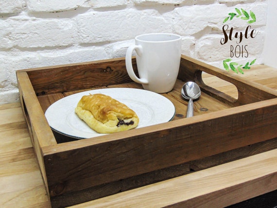 Service Tray Wood Tray Presentation Tray Cabaret Wooden Cabaret Ottoman Tray Wooden Ottoman House Wood Decorations Wood Style Etsy