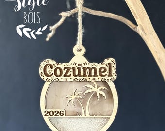 Travel souvenir, sand ornament, travel ornament, travel gift, Christmas travel ornament, Christmas gift, tree decoration, Stylebois