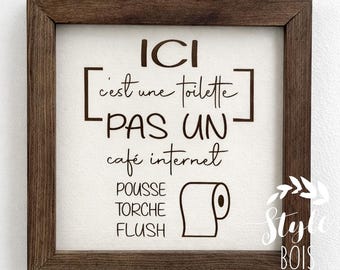 Humorous poster, funny wooden decoration, humorous toilet poster, bathroom decoration, home decoration, farmhouse, wood style
