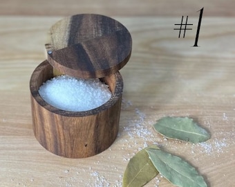 Salt hand, Acacia wood, wood salt hand, turned wood, handicrafts, salt cellar, salt dish, salt guardian, pepper, Stylewood