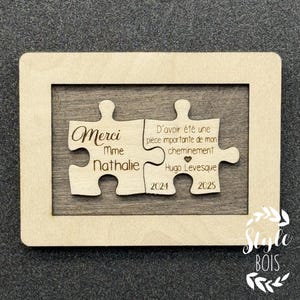 Professeur,éducatrice,souvenir professeur,souvenir éducatrice,aimant gravé,cadeau professeur,cadeau éducatrice,aimant bois,stylebois