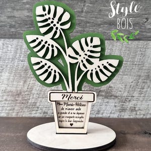 Office decoration, teacher gift, school gift, educator, director, personalized frame, laser cutting, plant, personalized gift, wood style