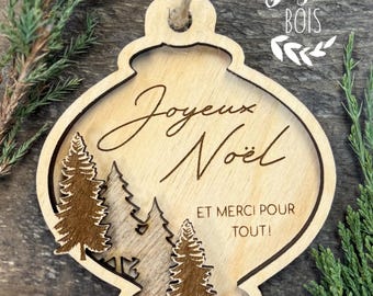 Christmas gift, personalized Christmas bauble, personalized, wooden ornament, wooden Christmas bauble, tree ornament, wooden Christmas decoration, Christmas decoration, wooden style