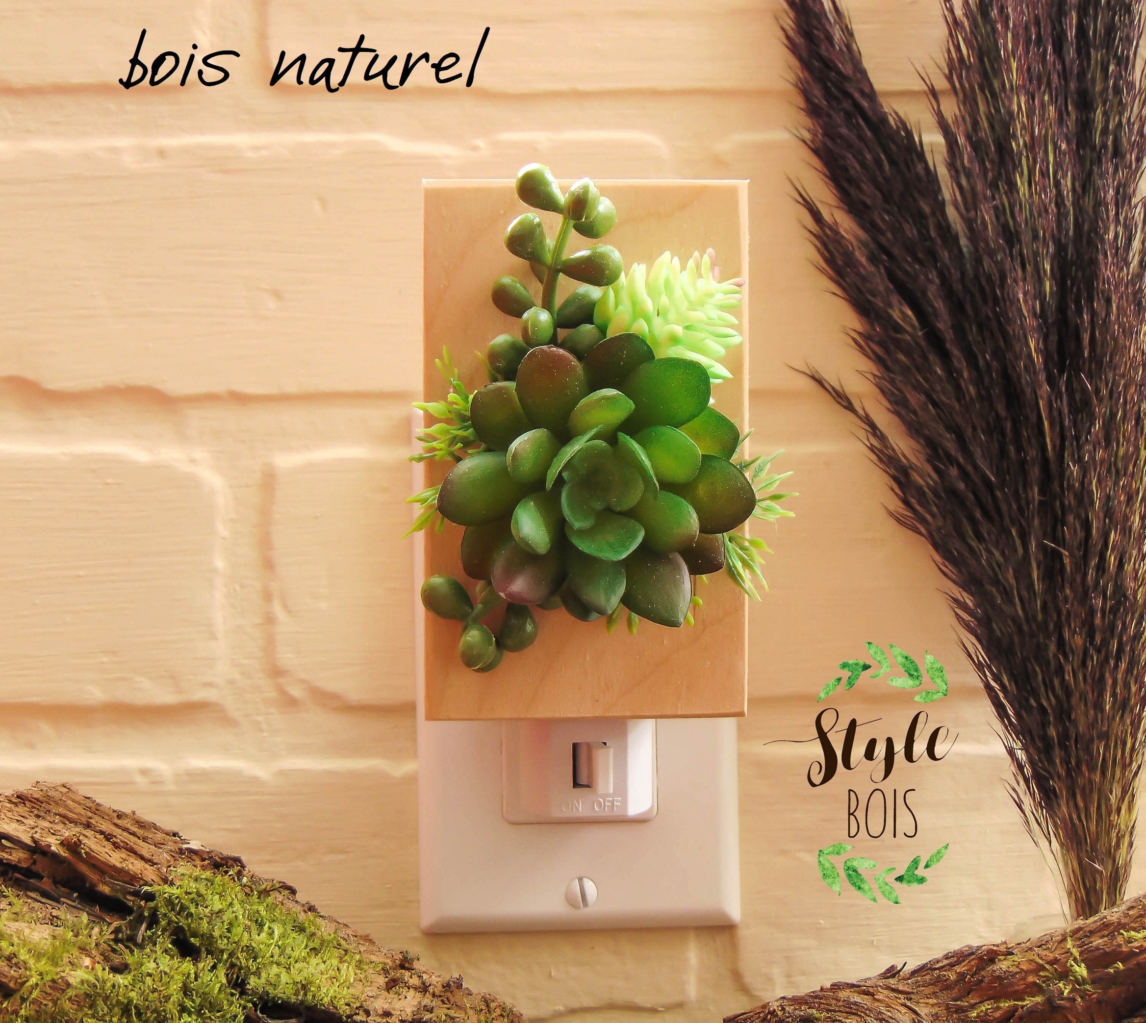 Night Light Plants Artificial Plants Modern Night Light Etsy Canada