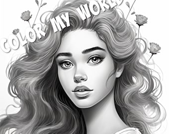 Nicole grijswaarden kleurplaat