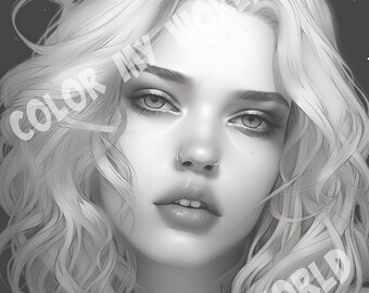 Beth volwassen kleuren grijstinten