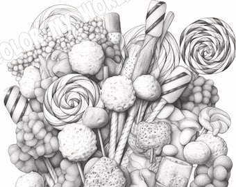 Candy Basket volwassen kleuren grijstinten