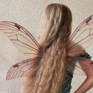 pink colored fairy wings, girl gift, flower fairy.