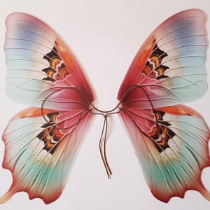 big  delicate colors red fairy wings for girl and adult, flower fairy  gift for girl