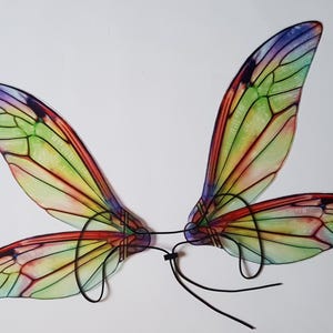 colored purple red green fairy wings for a girl or for an adult