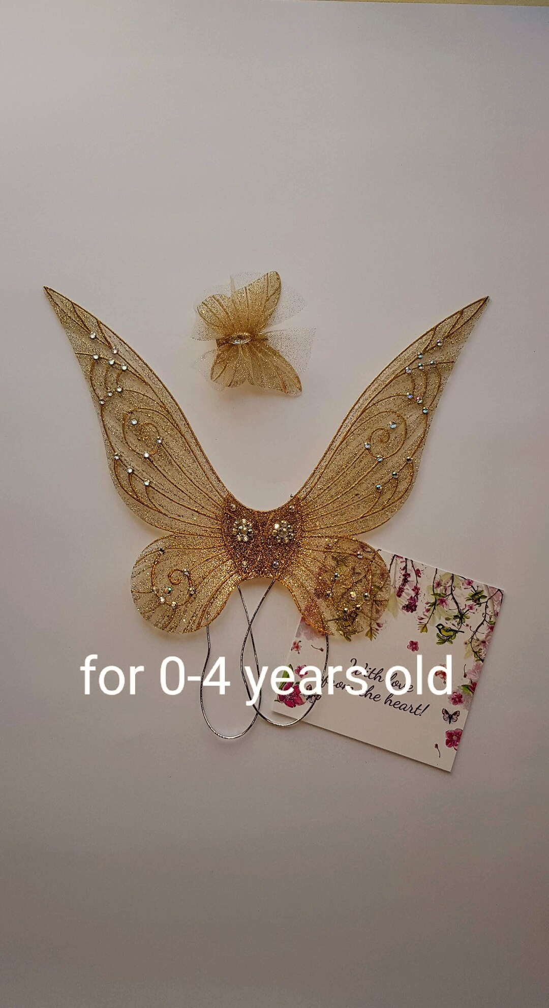 Gold Shimmery Butterfly Wings With Lots of Rhinestones Fairy Costume ...