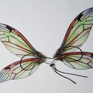 delikater colors parple red green fairy wings for a girl or for an adult, flower fairy