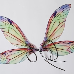 transparent  colors parple red green fairy wings for a girl or for an adult, flower fairy
