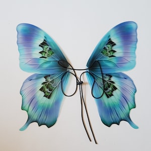 Blue Baby and Kids  Flower Fairy Wings Dress Up, Quality Print, Lightweight and Comfortable Fairy Wings for Kids and Party, Pretend Play
