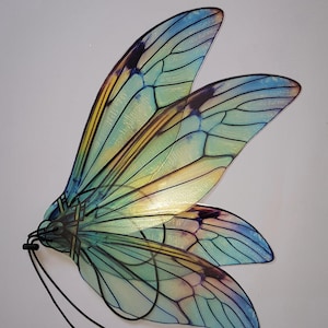 Blue Fairy Wings: lichtgewicht plastic, verstelbare bandjes