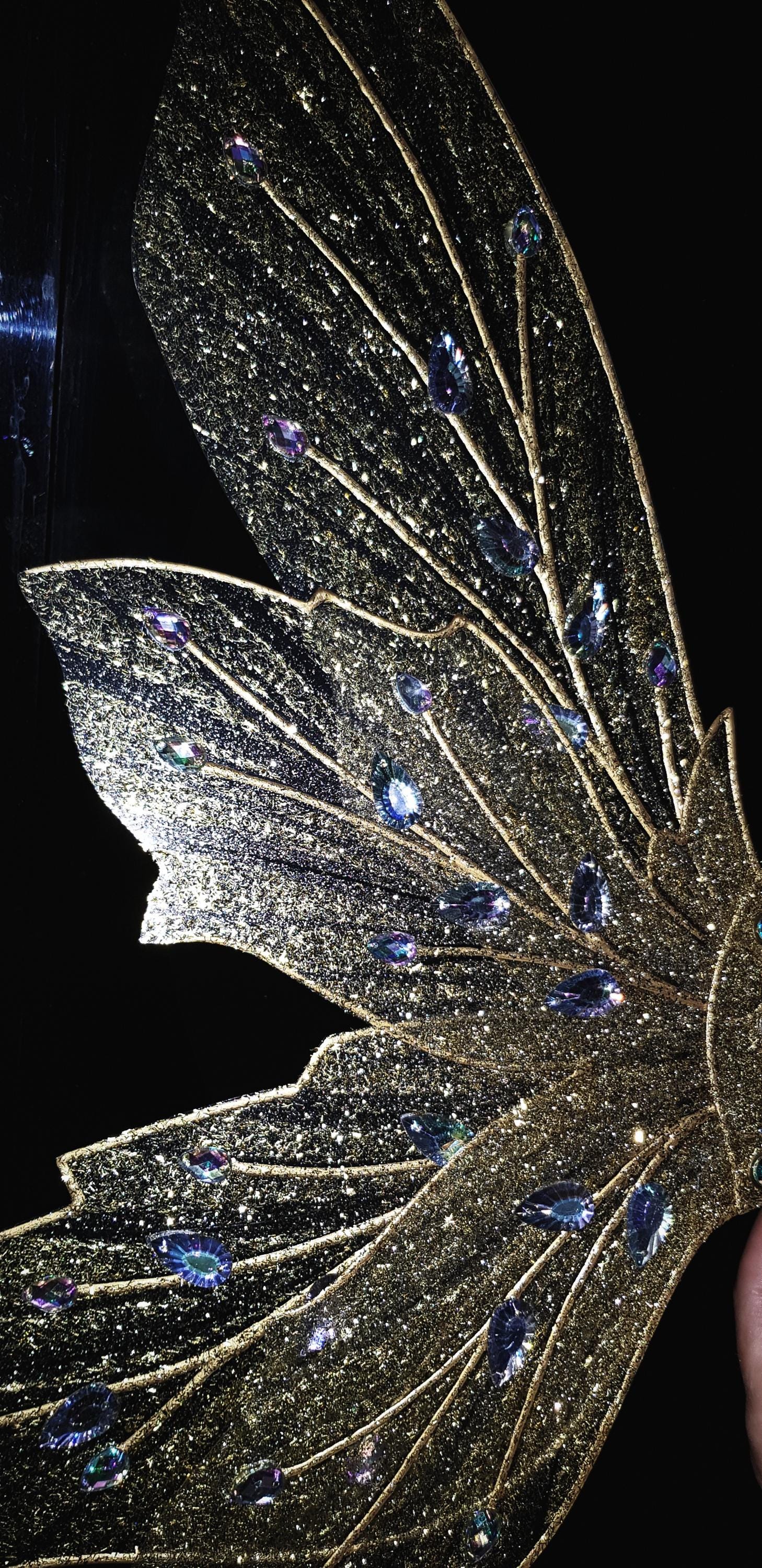 Ailes de papillon lumineuses avec jupe tutu, ensemble de costumes d'aile d'ange papillon pour filles, accessoires de scène, ailes de fée lumineuses