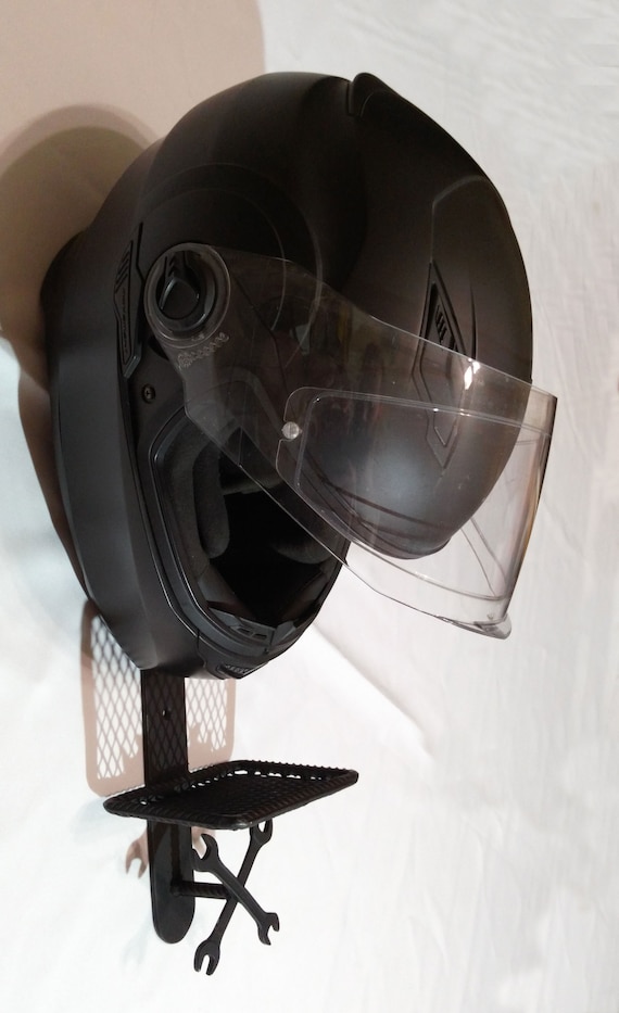 Helmet HolderHanger Rack Storage Lock Mount on WallMoto Accessories