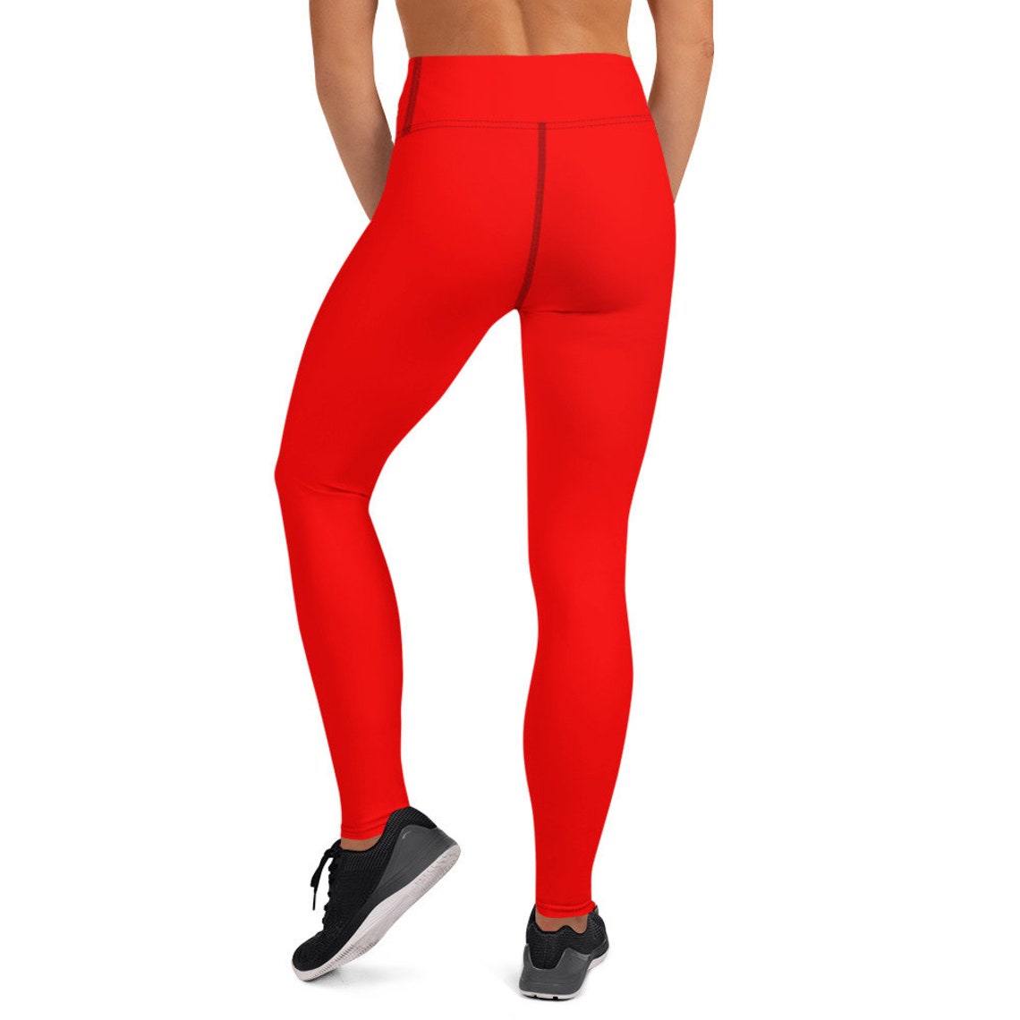 Red Workout Leggings Yoga Leggings Etsy